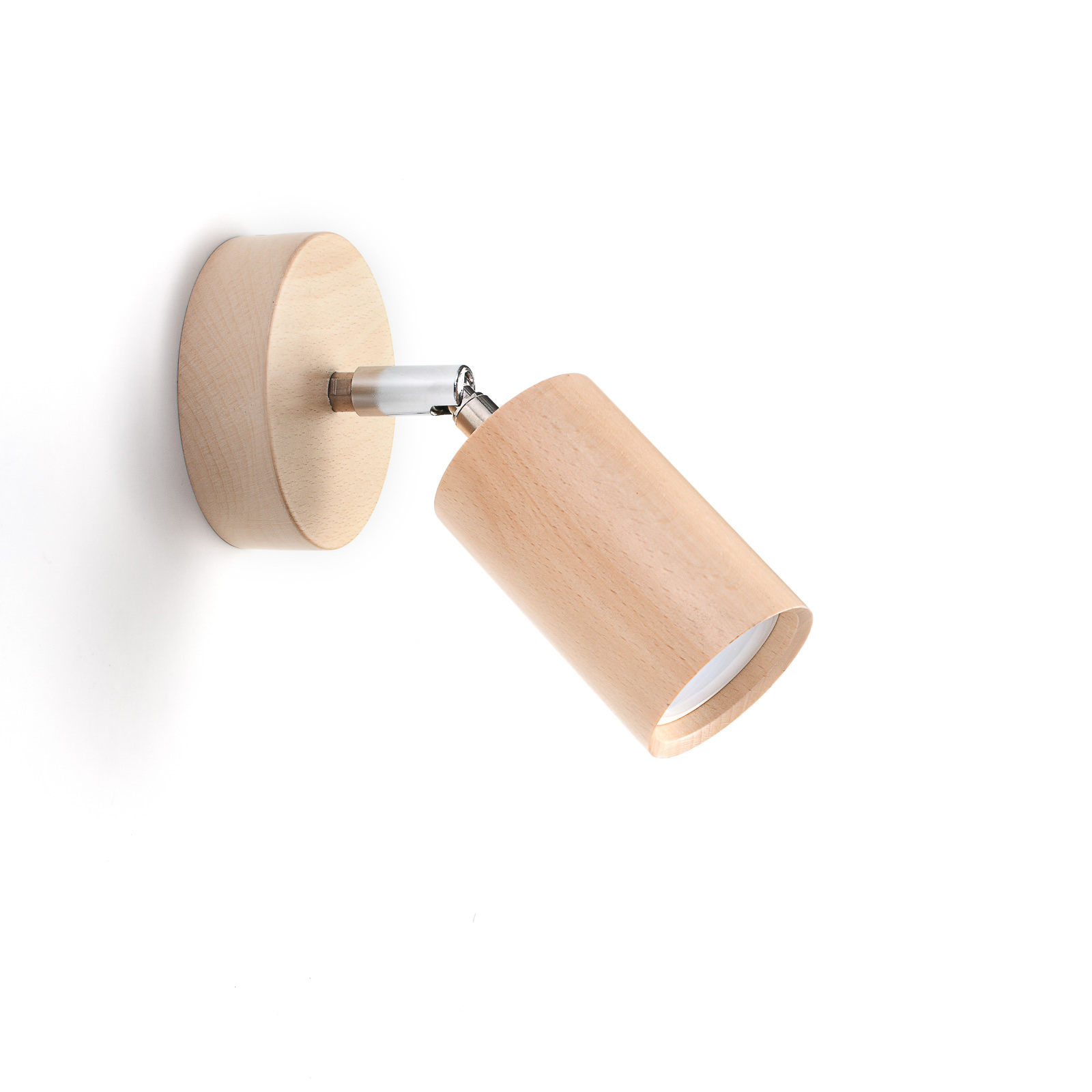 EULUNA Nástenné svietidlo Cre z dreva, jedno-plameňové