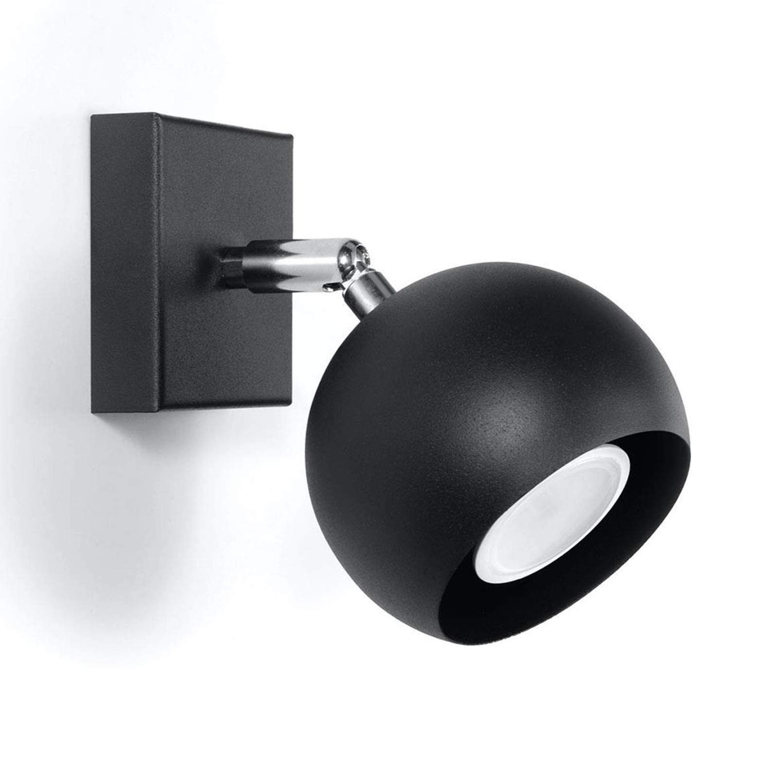 EULUNA Nástenné svietidlo Flame z ocele, čierna