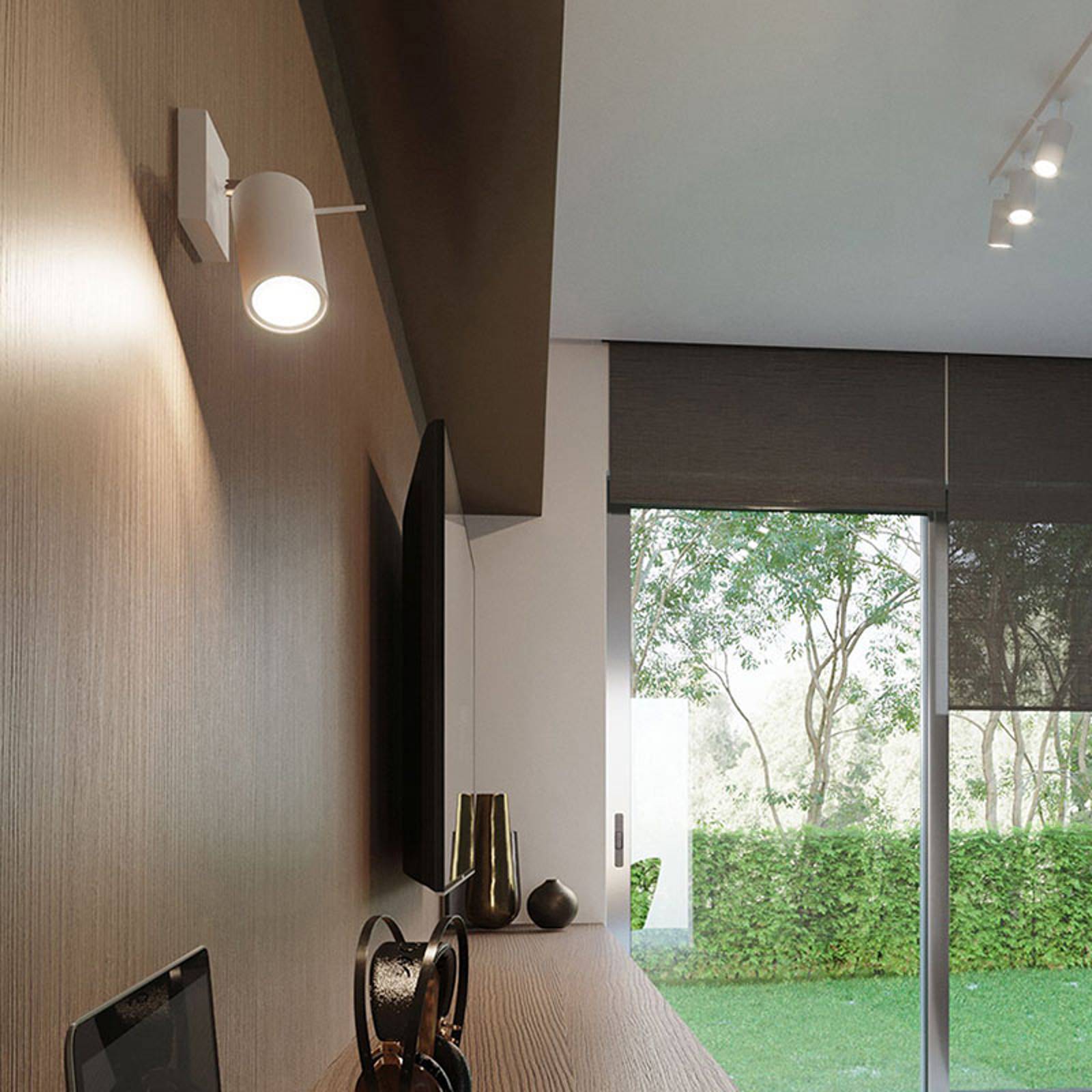 EULUNA Nástenné svietidlo Round, biela, 1-plameňové