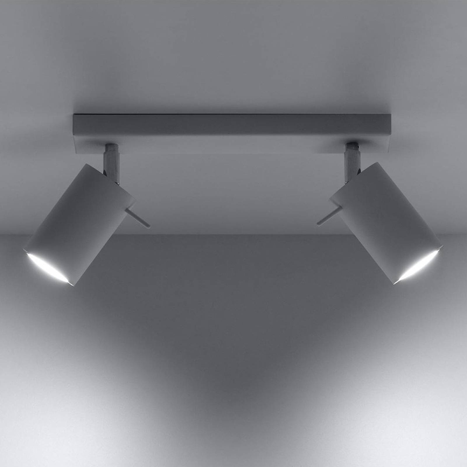 EULUNA Stropné svietidlo Round, biela, 2-plameňové