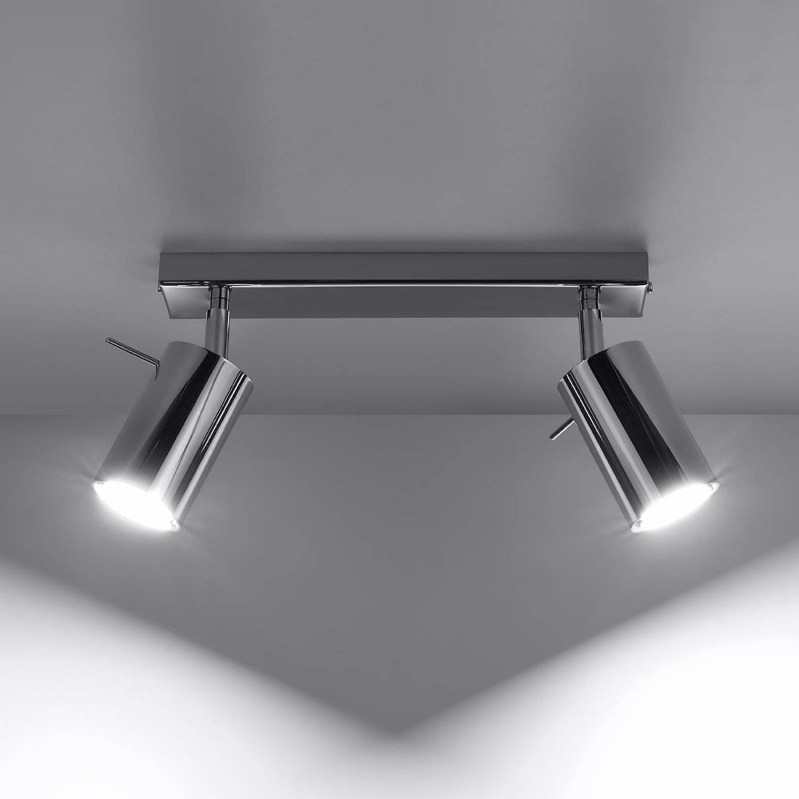 EULUNA Stropné svietidlo Round, chróm, 2-plameňové