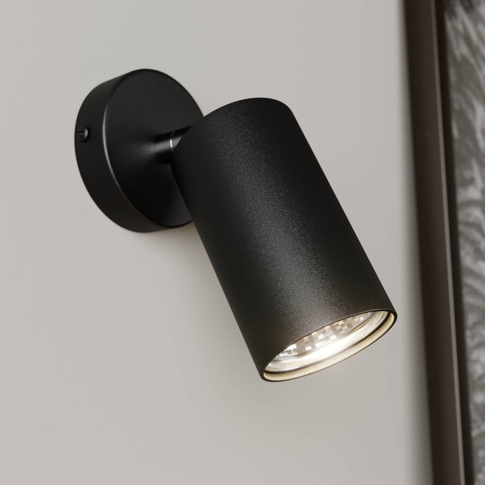 Euluna Nástenné svietidlo Eye bodové svetlo 1-pl., čierne