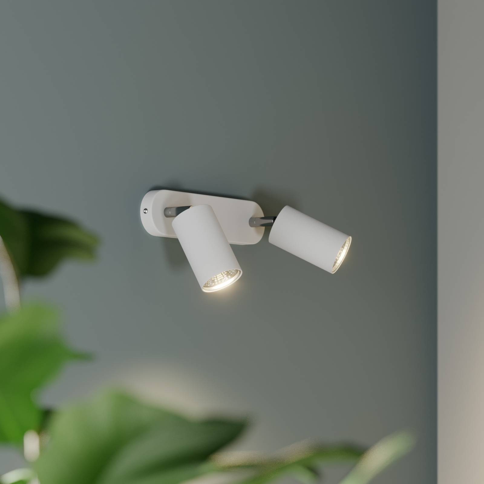 Euluna Nástenné svietidlo Eye bodové svetlo 2-pl., biele