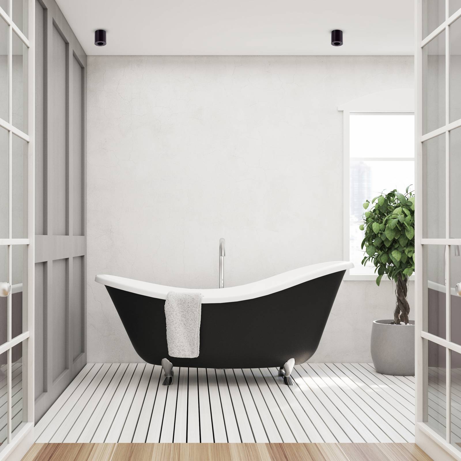 Euluna Stropné bodové svetlá Bima, okrúhle, čierna