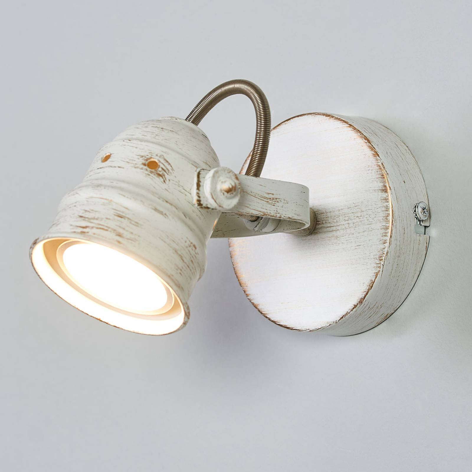Lindby Biele bodové LED svetlo Leonor GU10 žiarovka