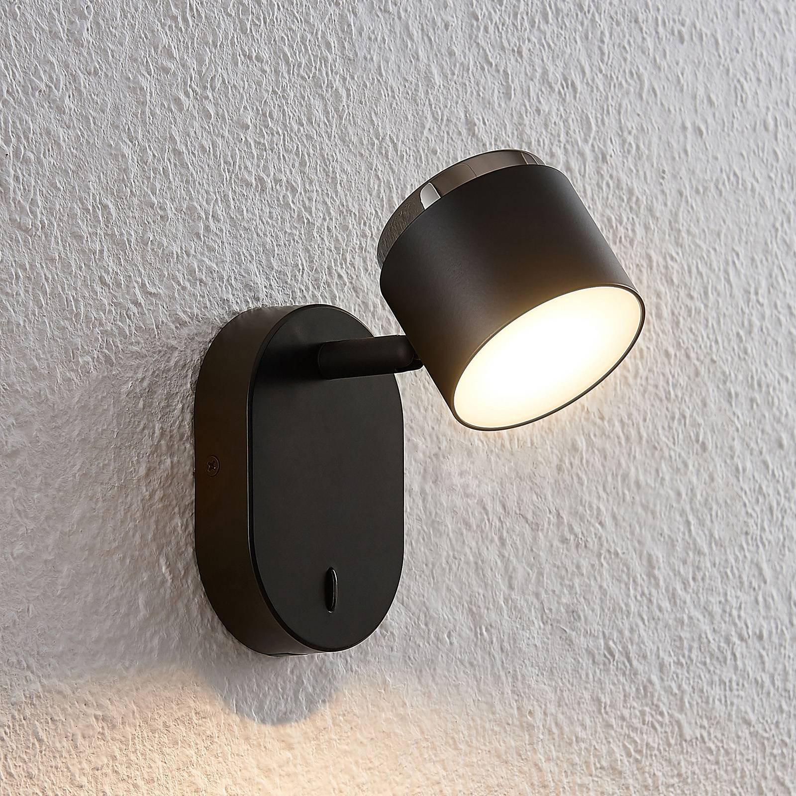 Lindby Lindby Marrie bodové LED svetlo s vypínačom čierne